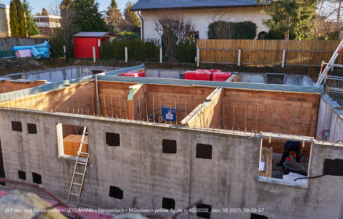 16.01.2023 - Neubau eines Mehrfamilienhause in der Niederalmstraße 16 in Neuperlach-Trudering
